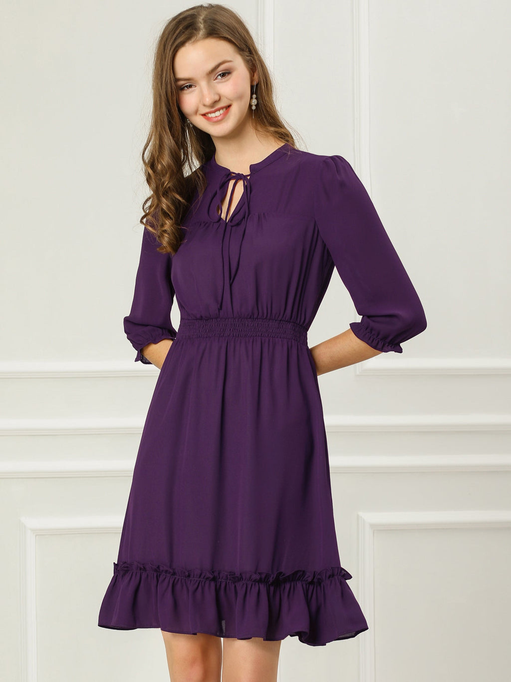 Smocked Layered Ruffle Dress