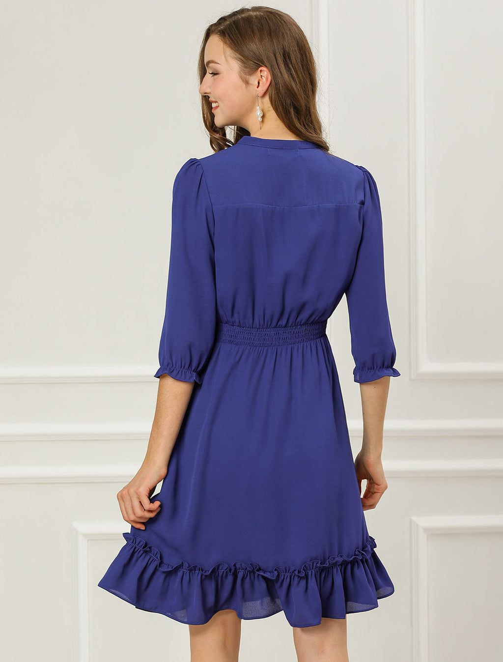 Smocked Layered Ruffle Dress