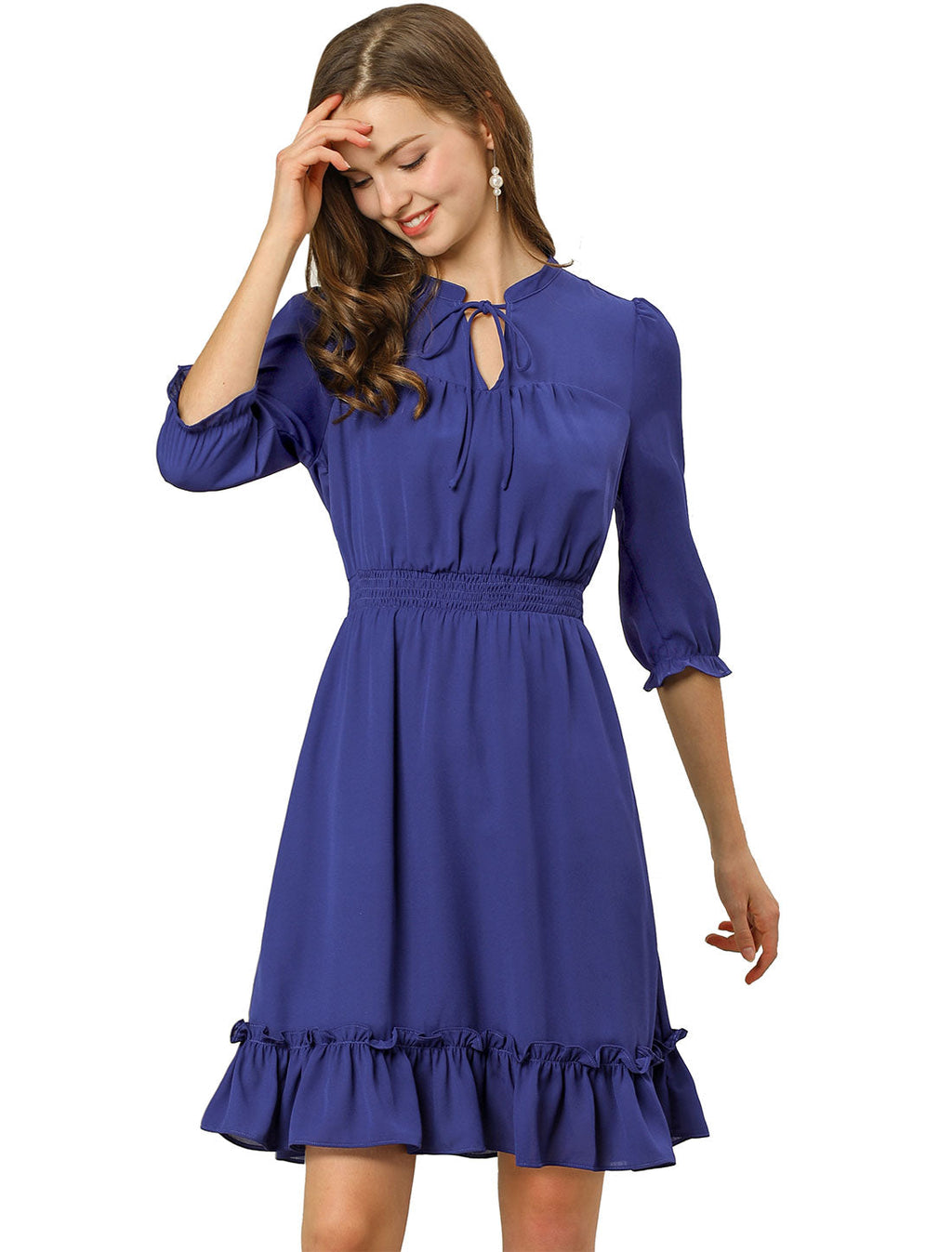 Smocked Layered Ruffle Dress