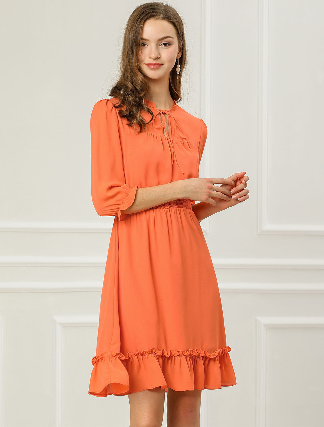 Smocked Layered Ruffle Dress
