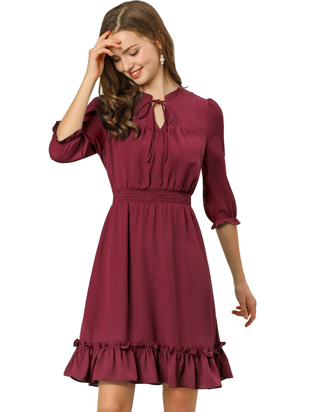 Smocked Layered Ruffle Dress