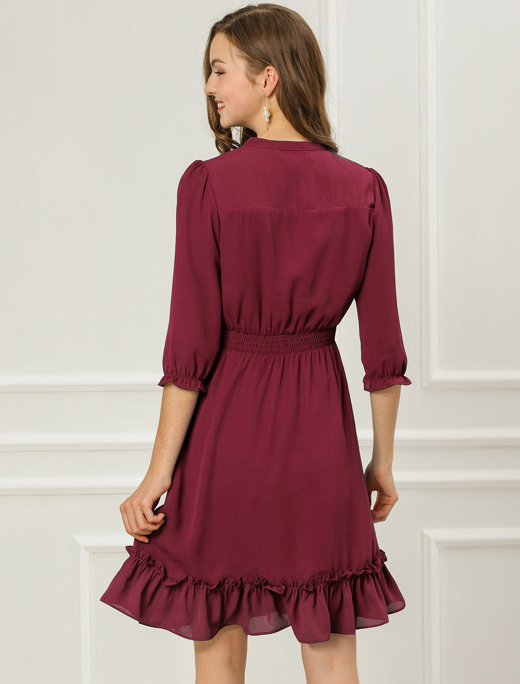 Smocked Layered Ruffle Dress