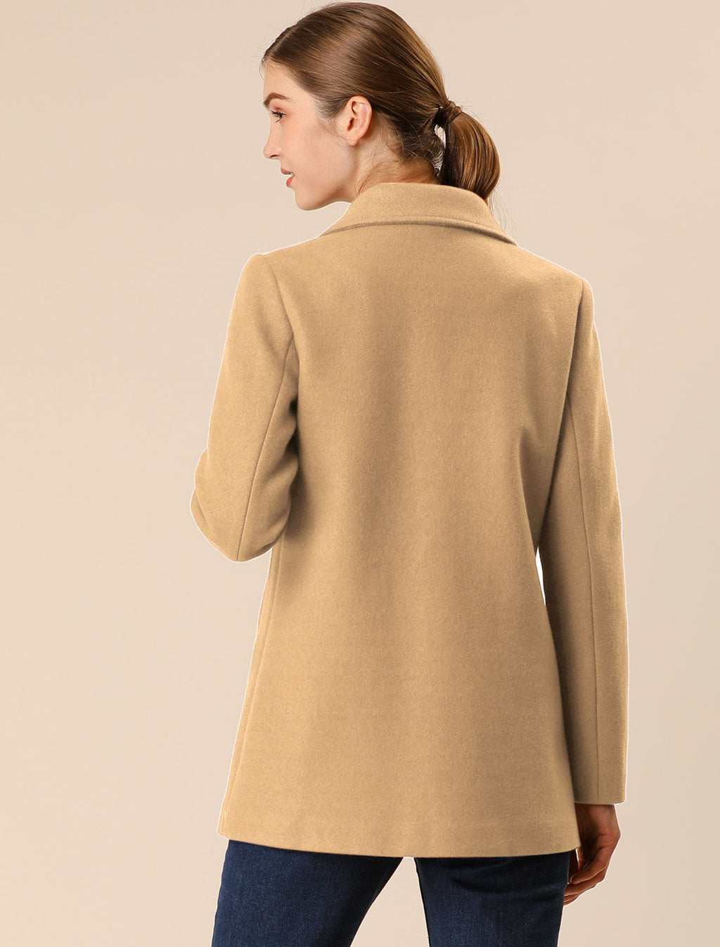 Acrylic Double-Breasted Car Coat