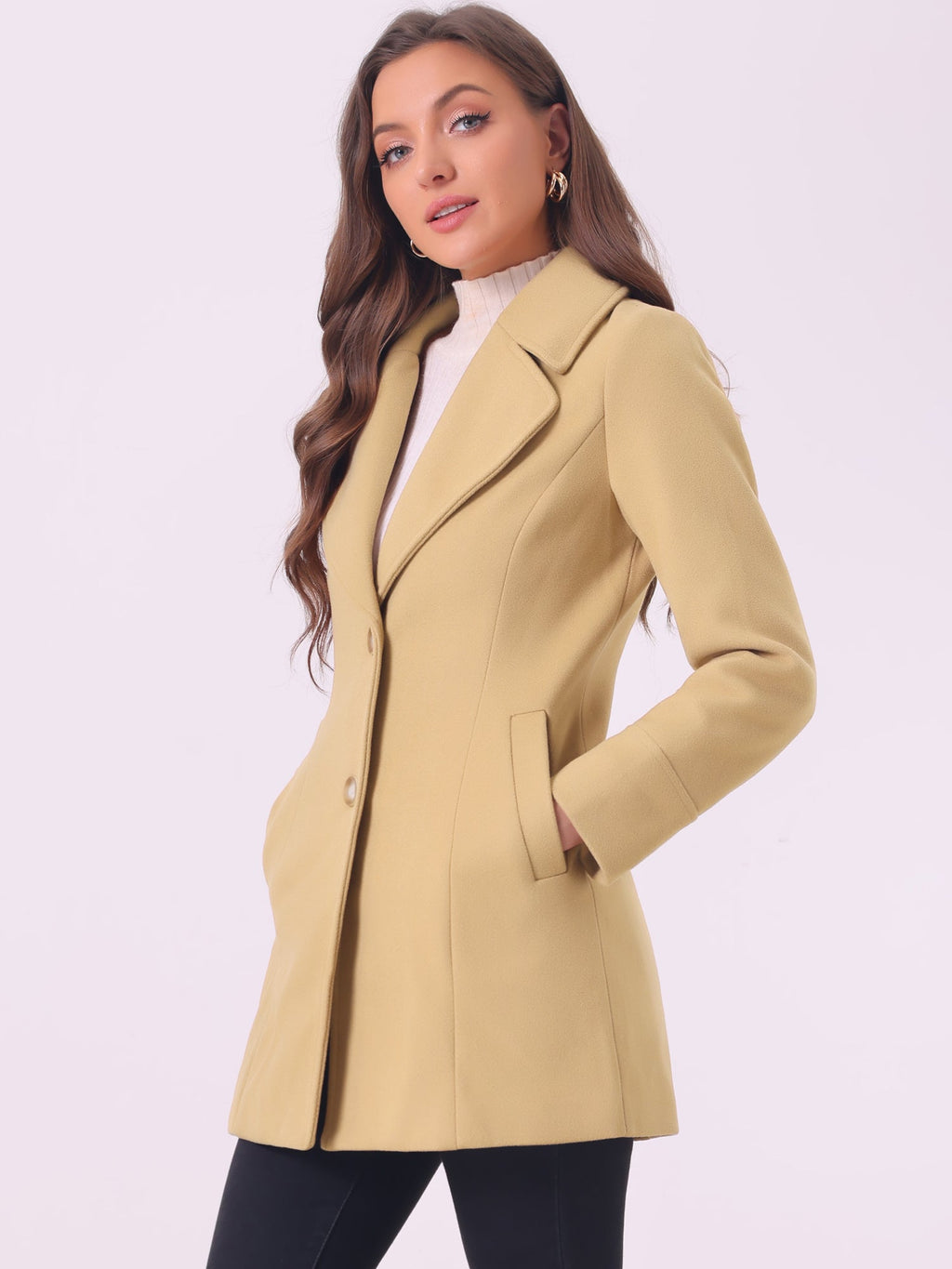Curved Waist Vent Overcoat