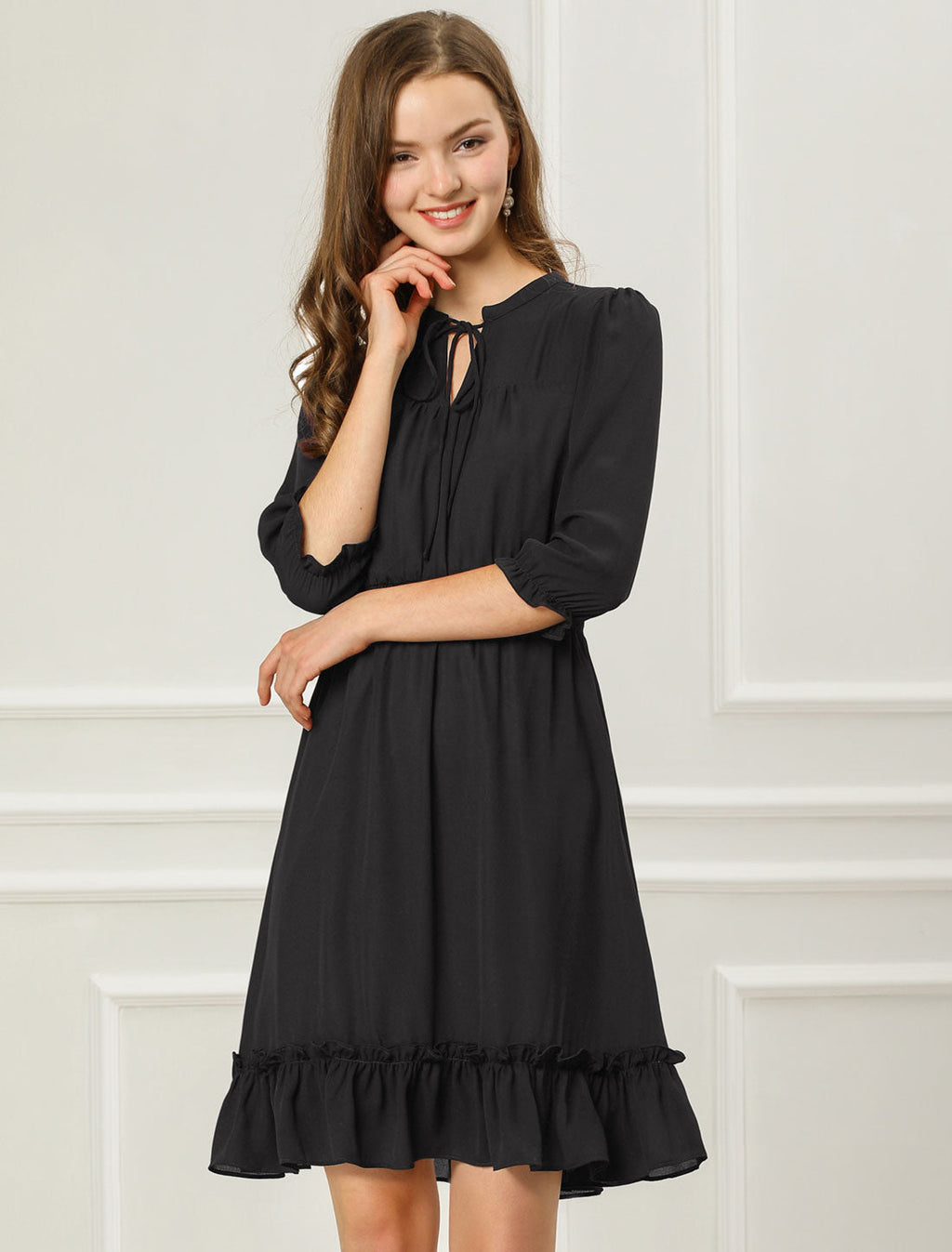 Smocked Layered Ruffle Dress