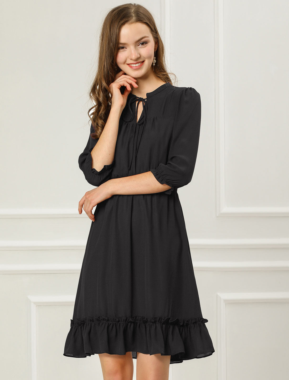 Smocked Layered Ruffle Dress