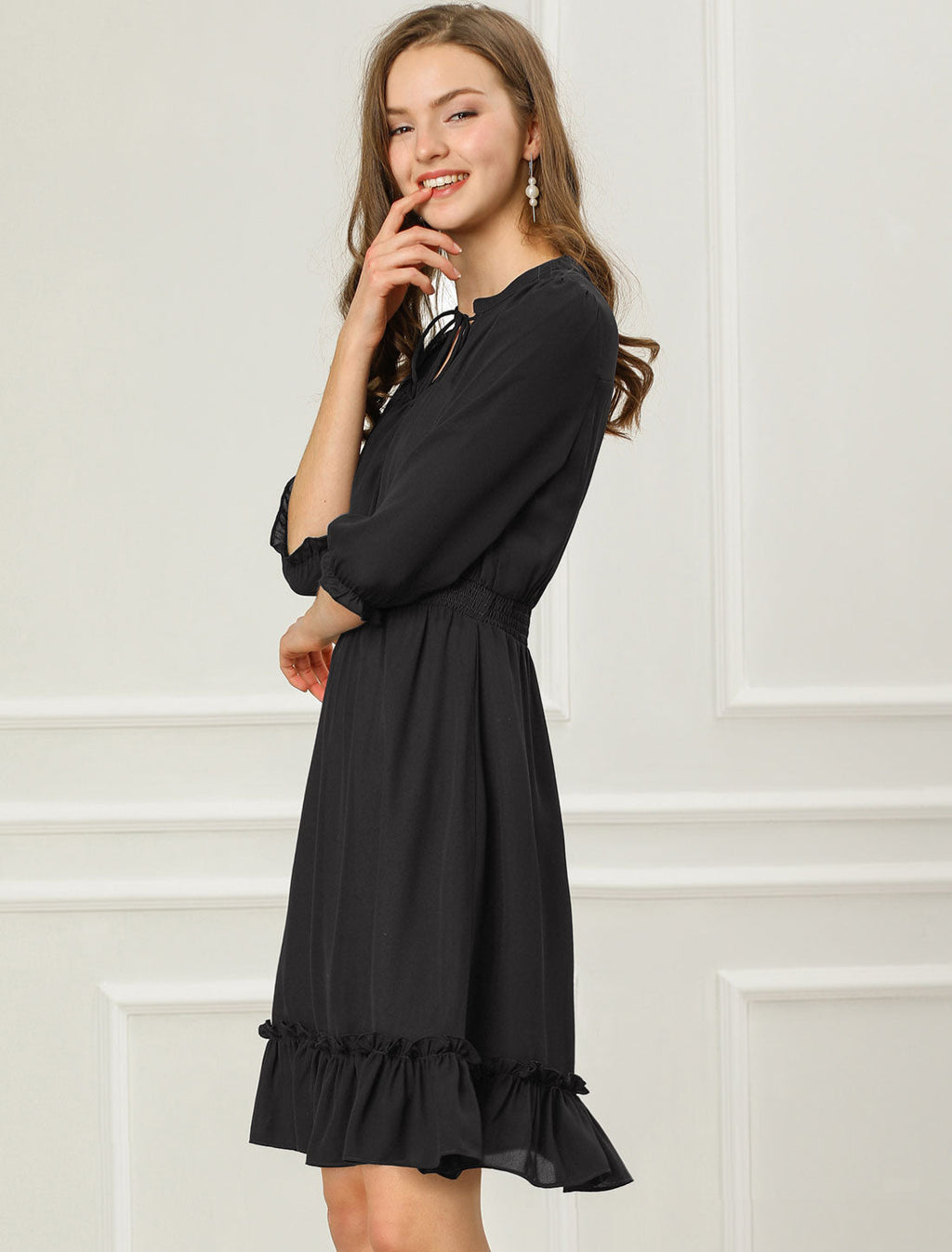 Smocked Layered Ruffle Dress