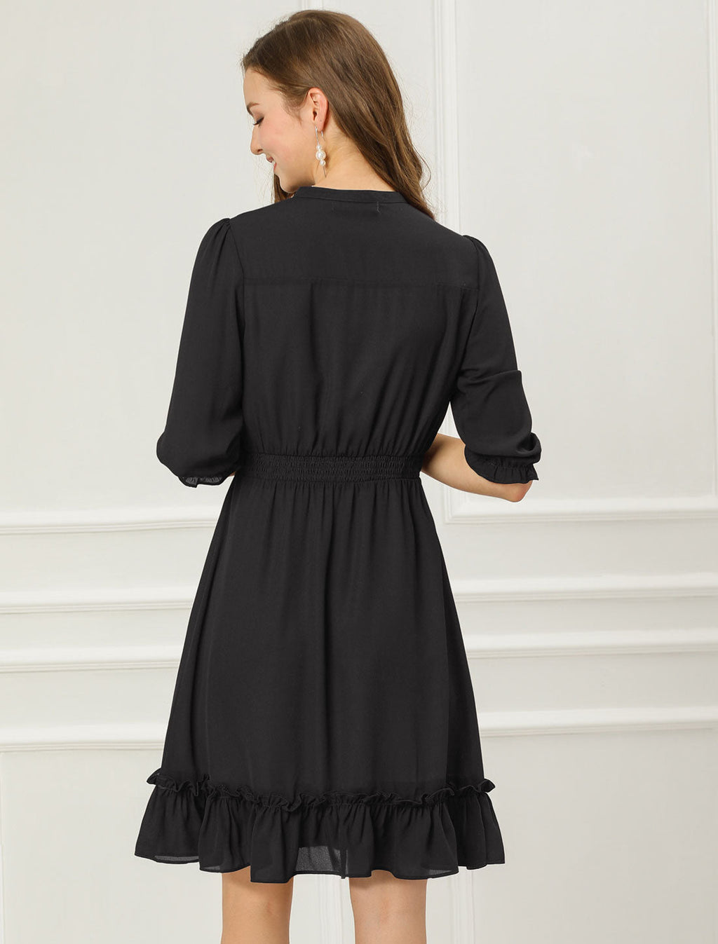 Smocked Layered Ruffle Dress