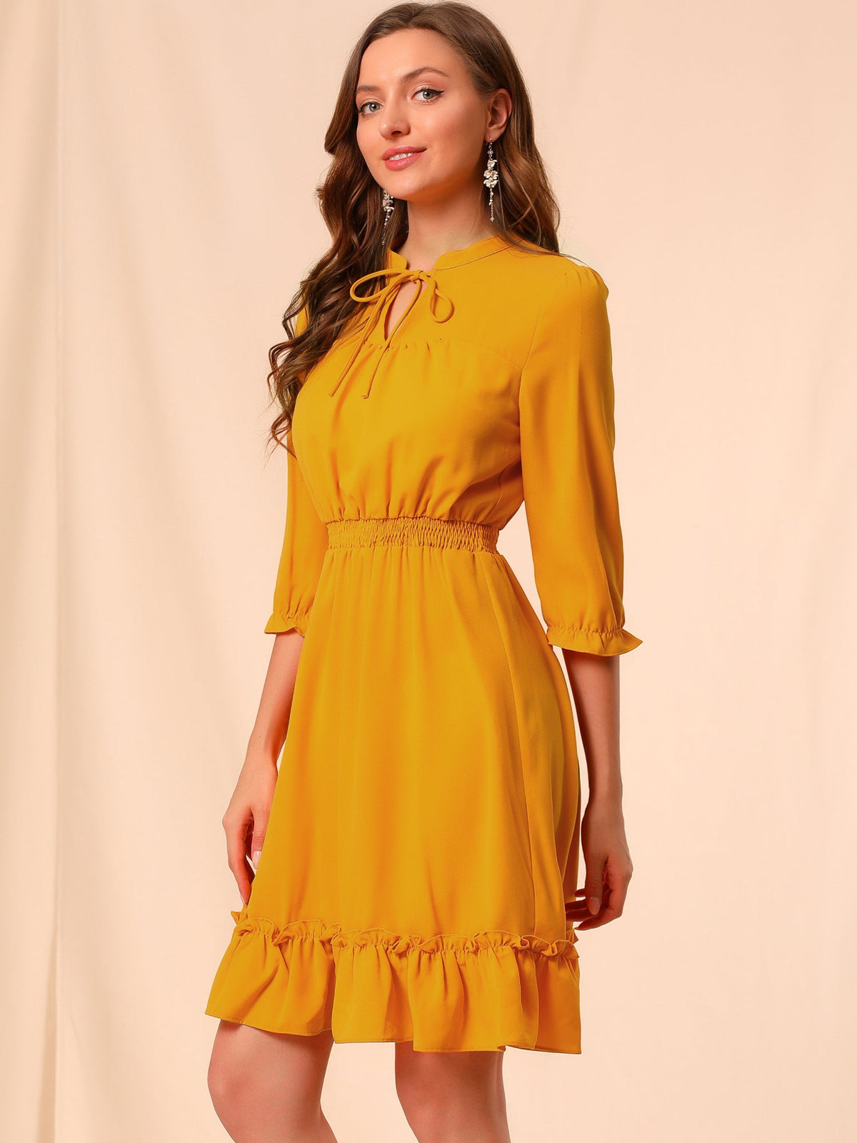 Smocked Layered Ruffle Dress