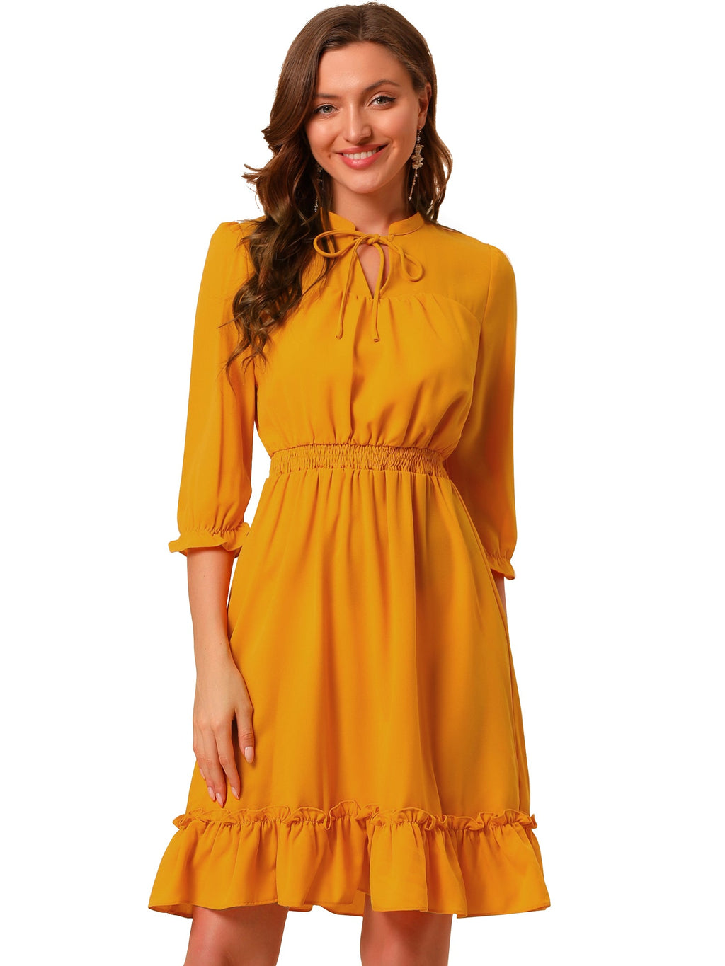 Smocked Layered Ruffle Dress