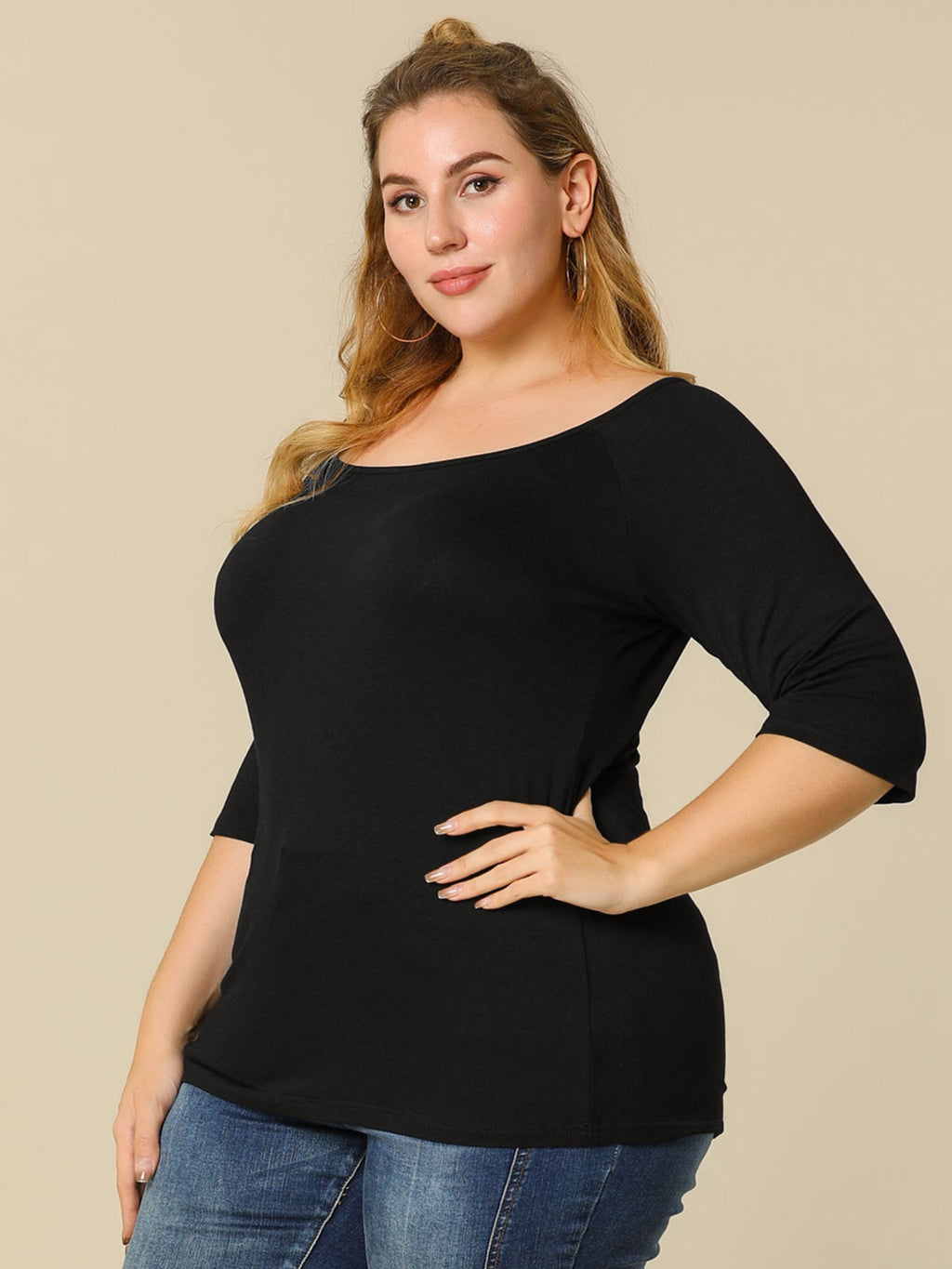 Hip-Length Slim Stretch Tee
