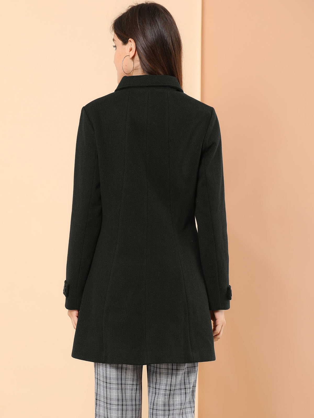 Slim-Profile Striped Overcoat