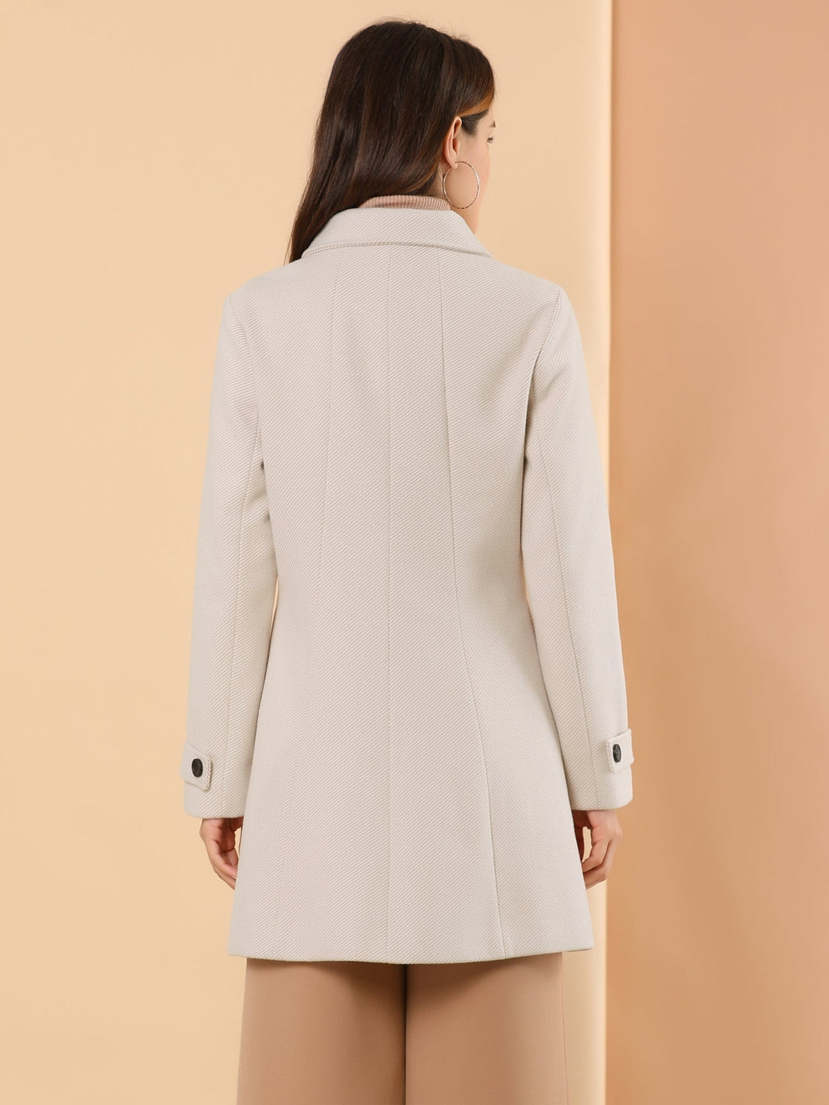Slim-Profile Striped Overcoat