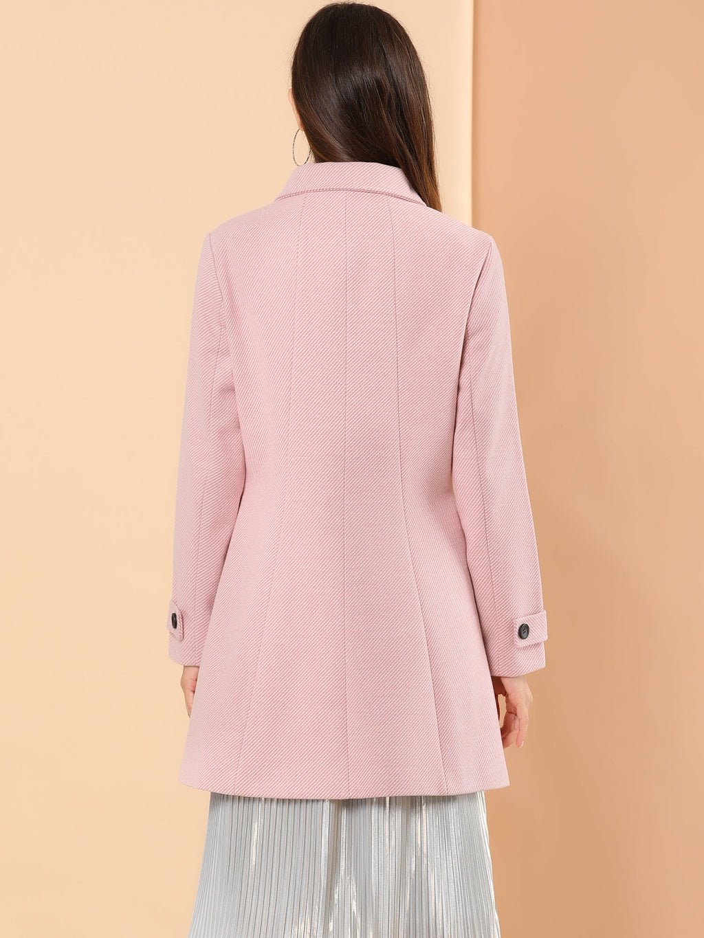 Slim-Profile Striped Overcoat