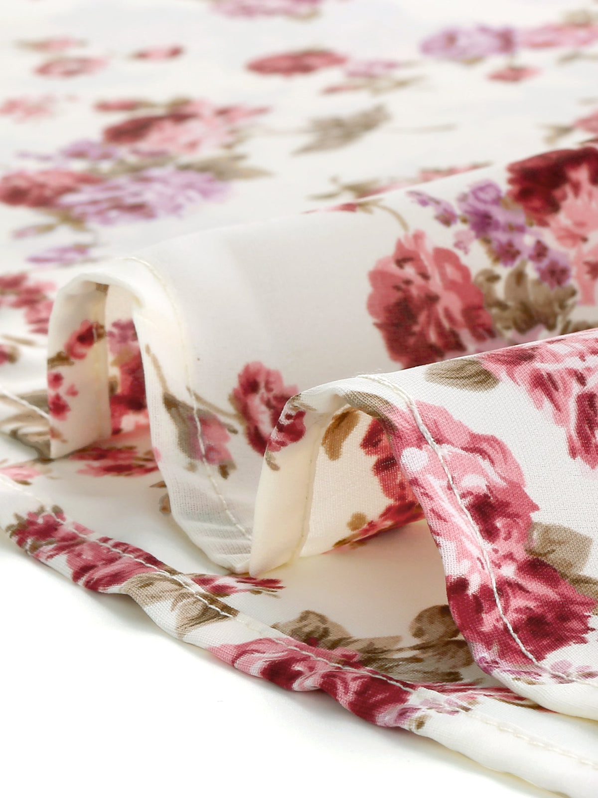 Smocked Floral Square Neck Dress