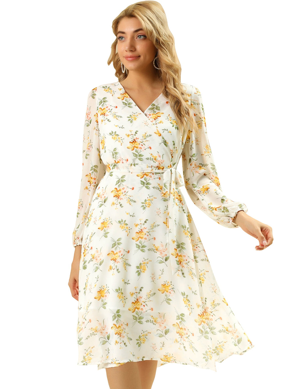 Tie Closure Sheer Long Dress