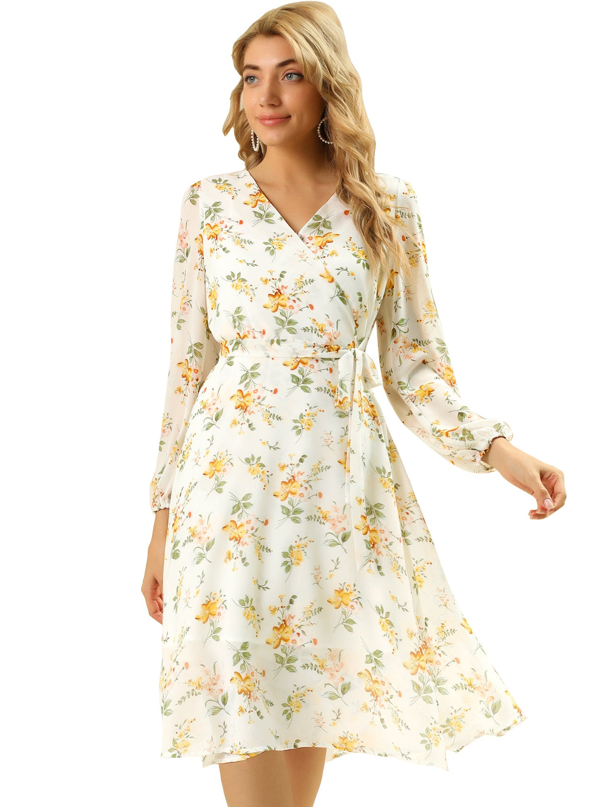 Tie Closure Sheer Long Dress