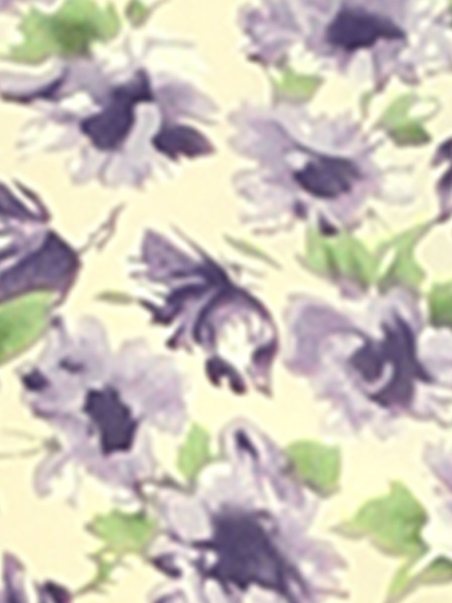 Floral Standing Collar Dress