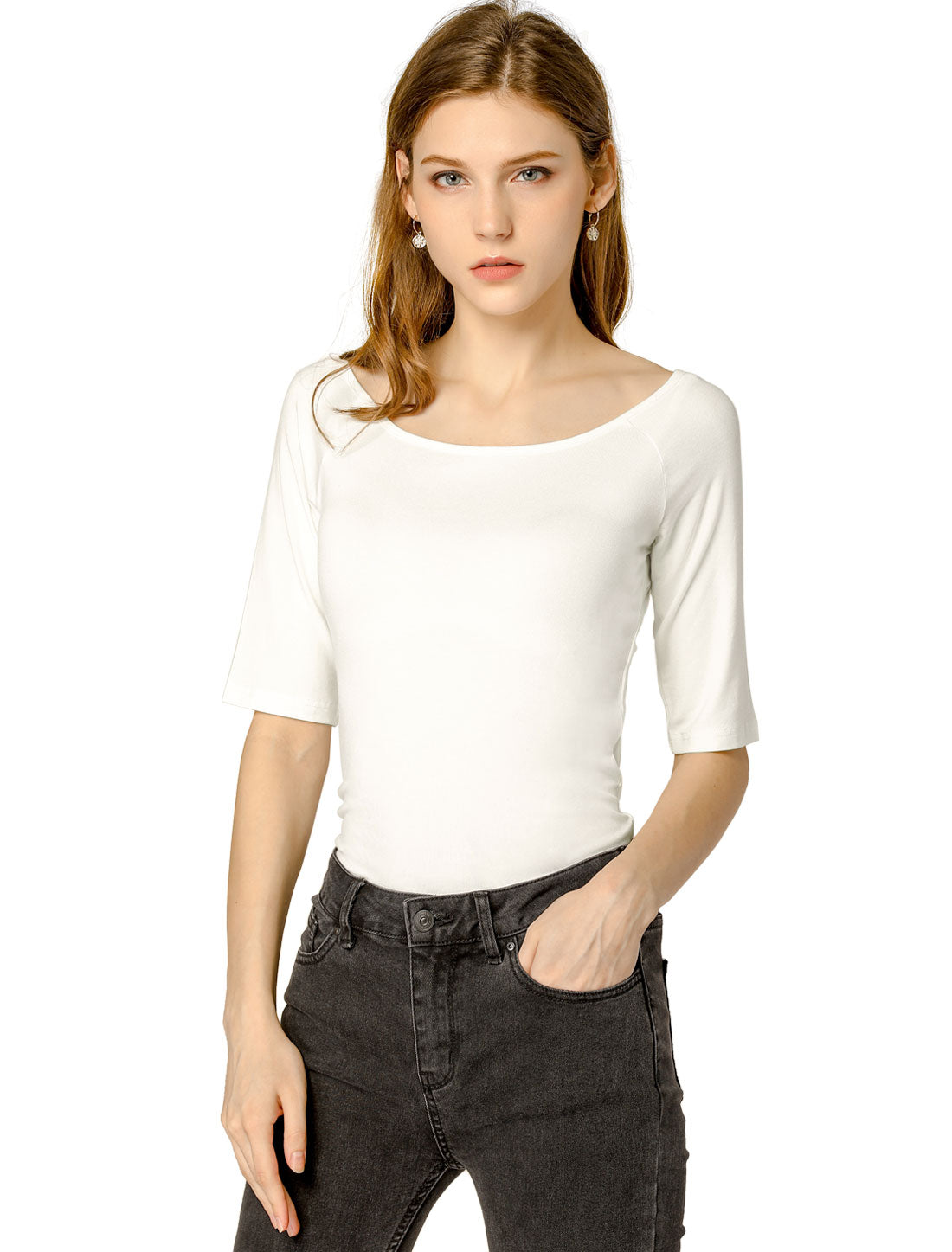 Hip-Length Slim Stretch Tee