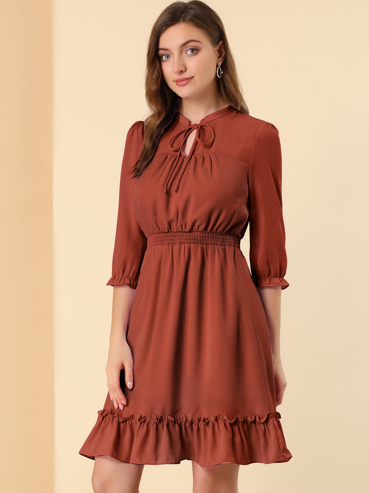 Smocked Layered Ruffle Dress