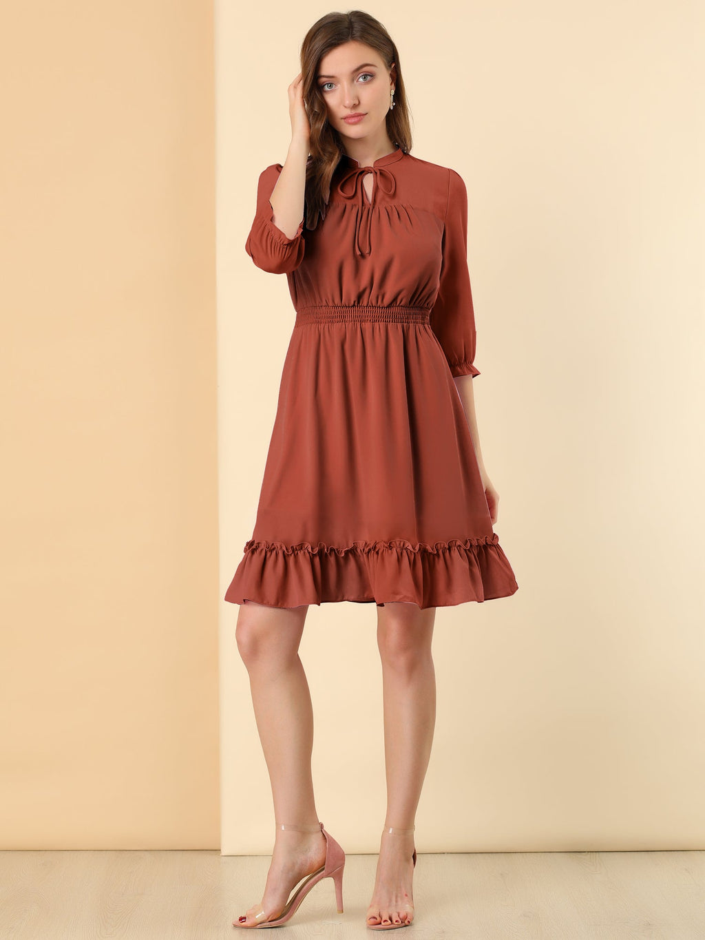 Smocked Layered Ruffle Dress