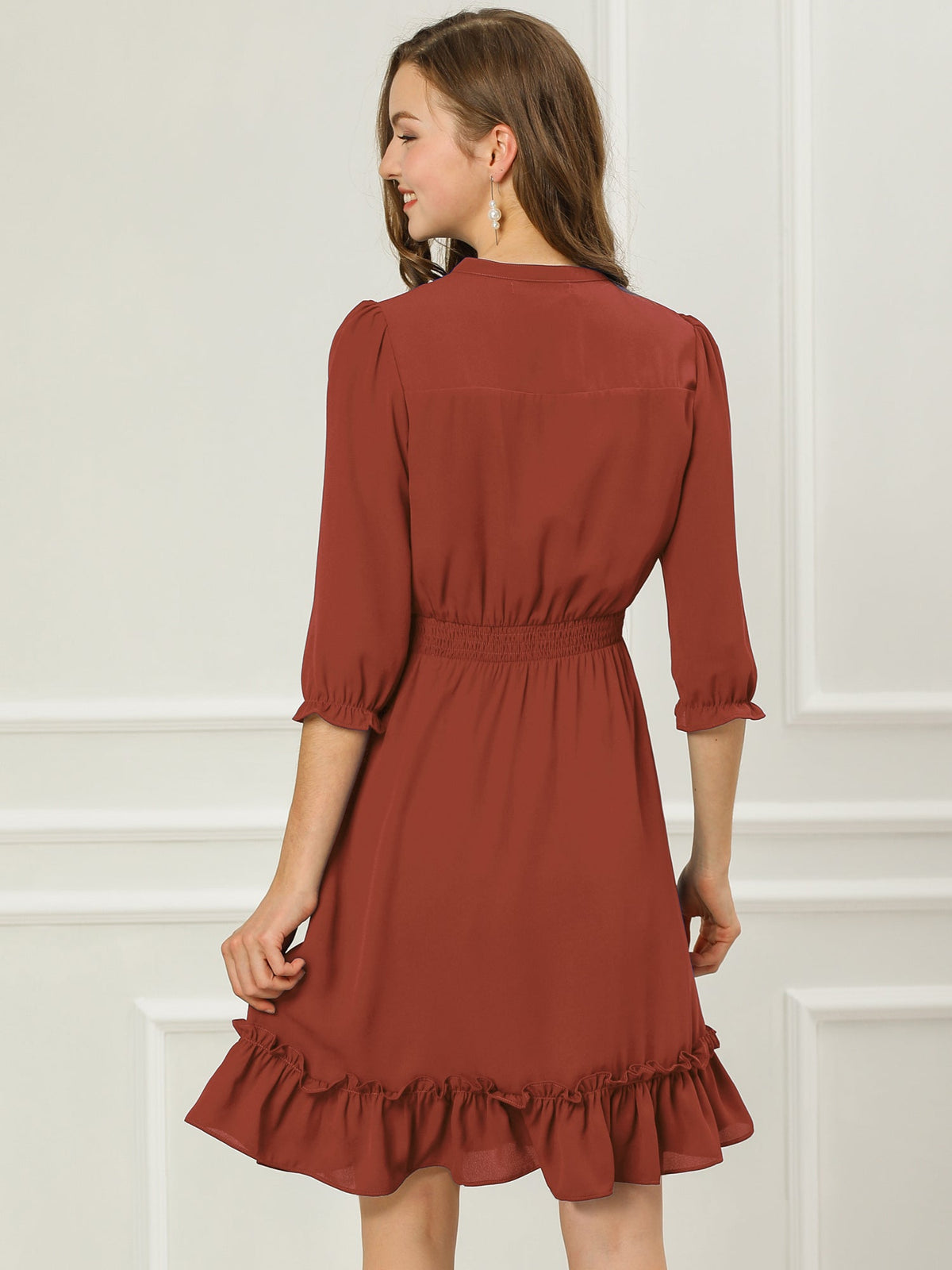 Smocked Layered Ruffle Dress
