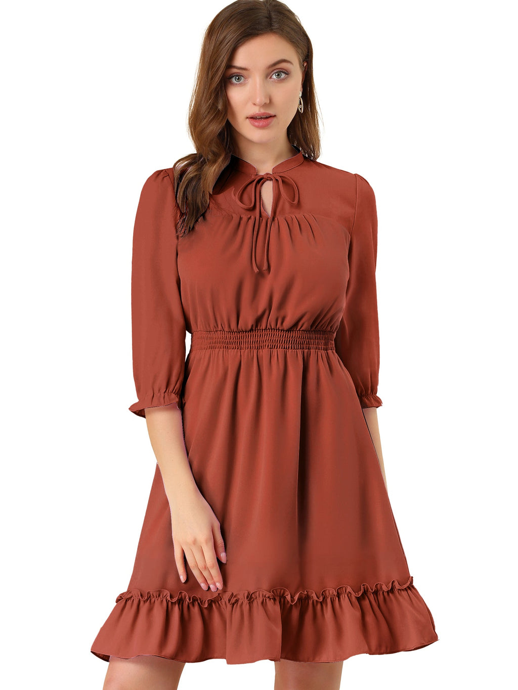 Smocked Layered Ruffle Dress