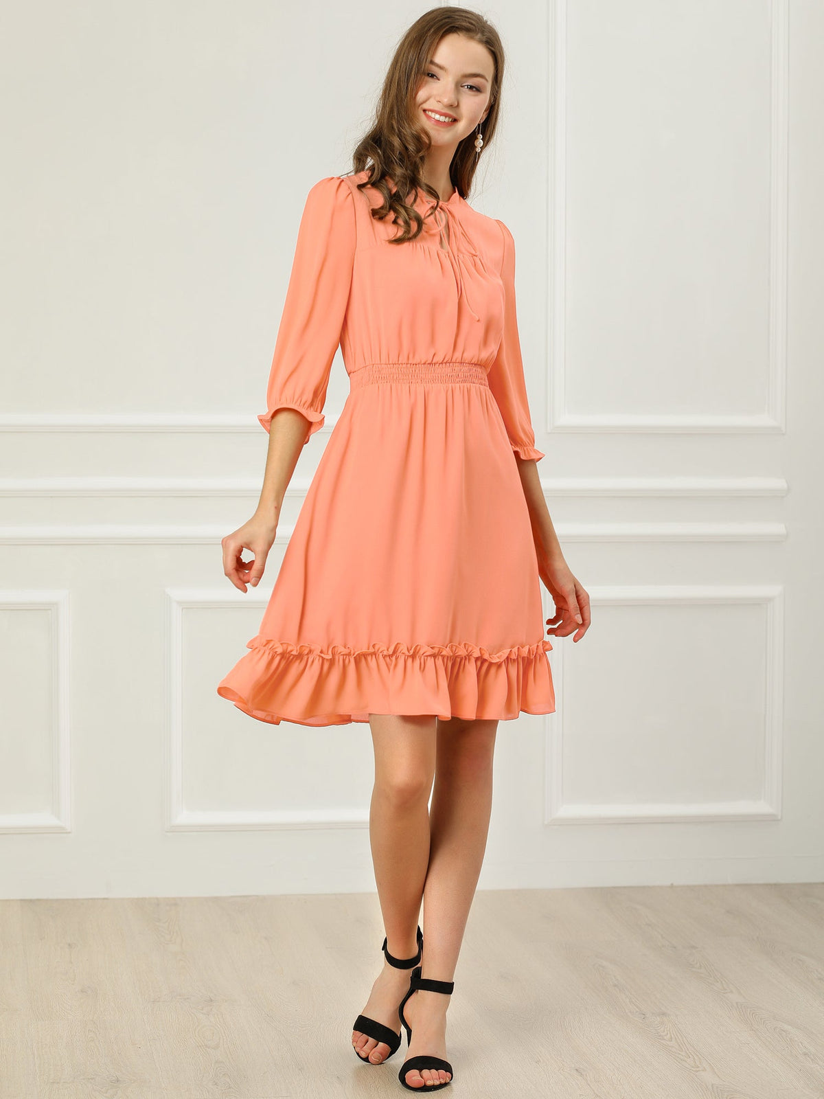 Smocked Layered Ruffle Dress