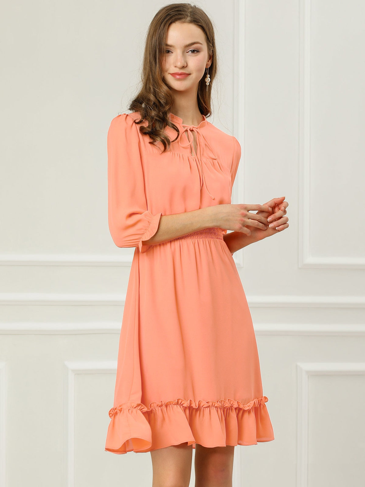 Smocked Layered Ruffle Dress