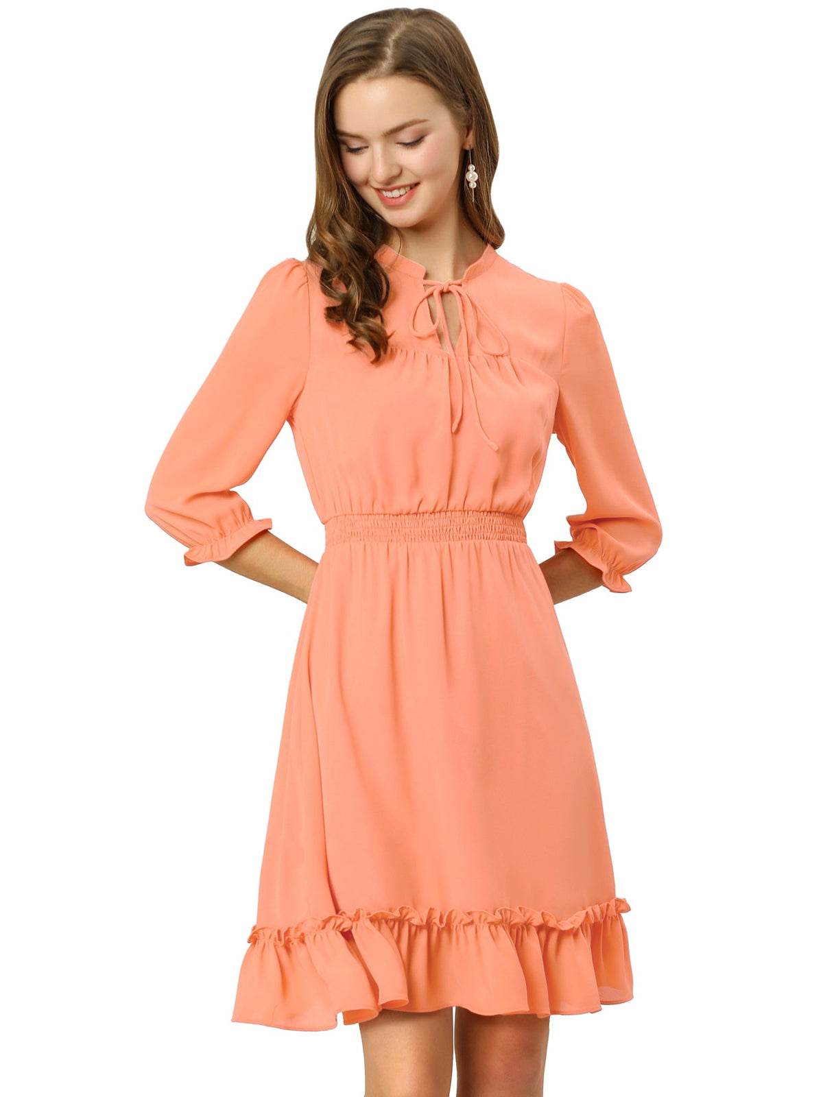Smocked Layered Ruffle Dress