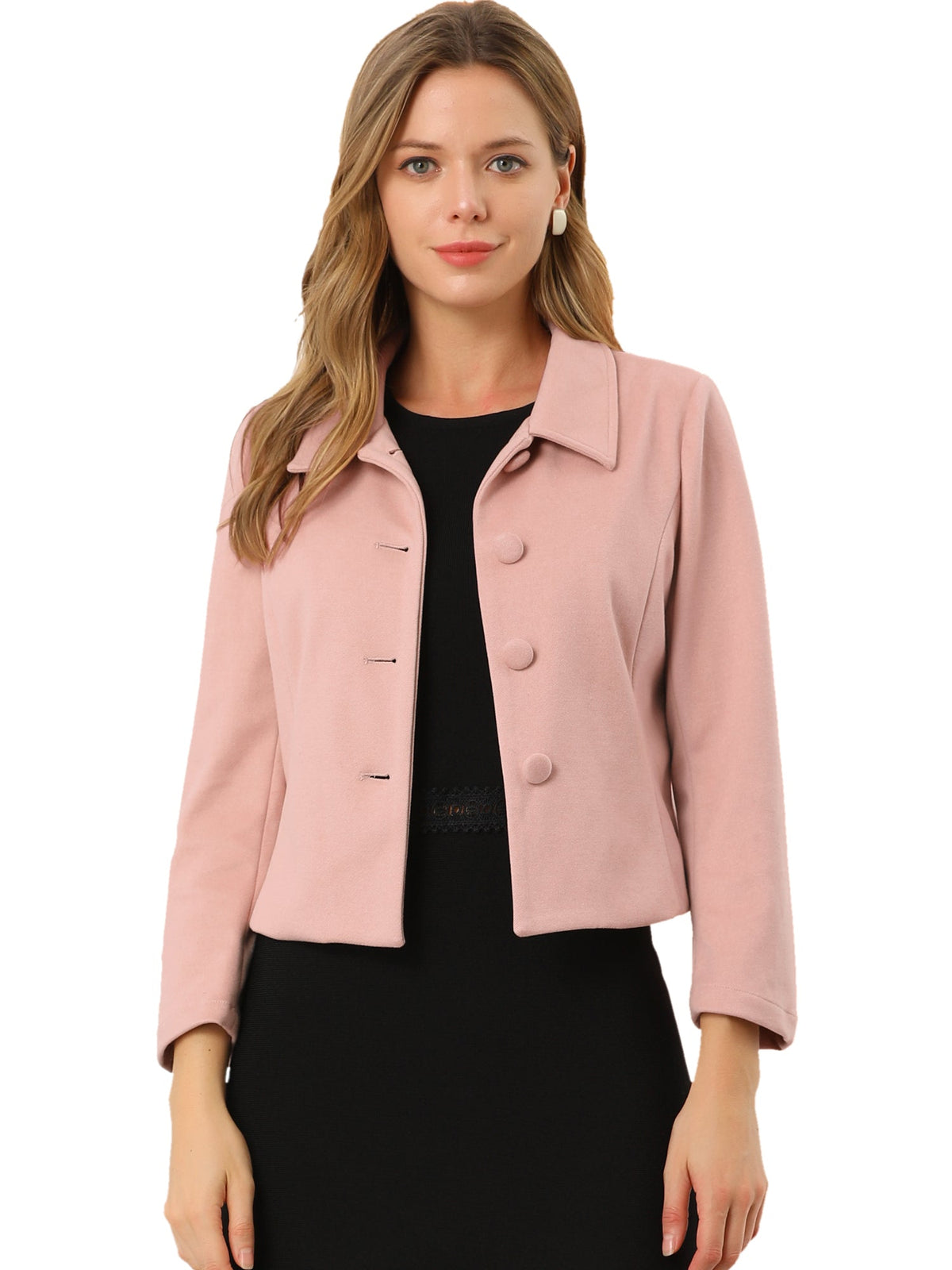 Cotton-Blend Point Collar Bomber Jacket
