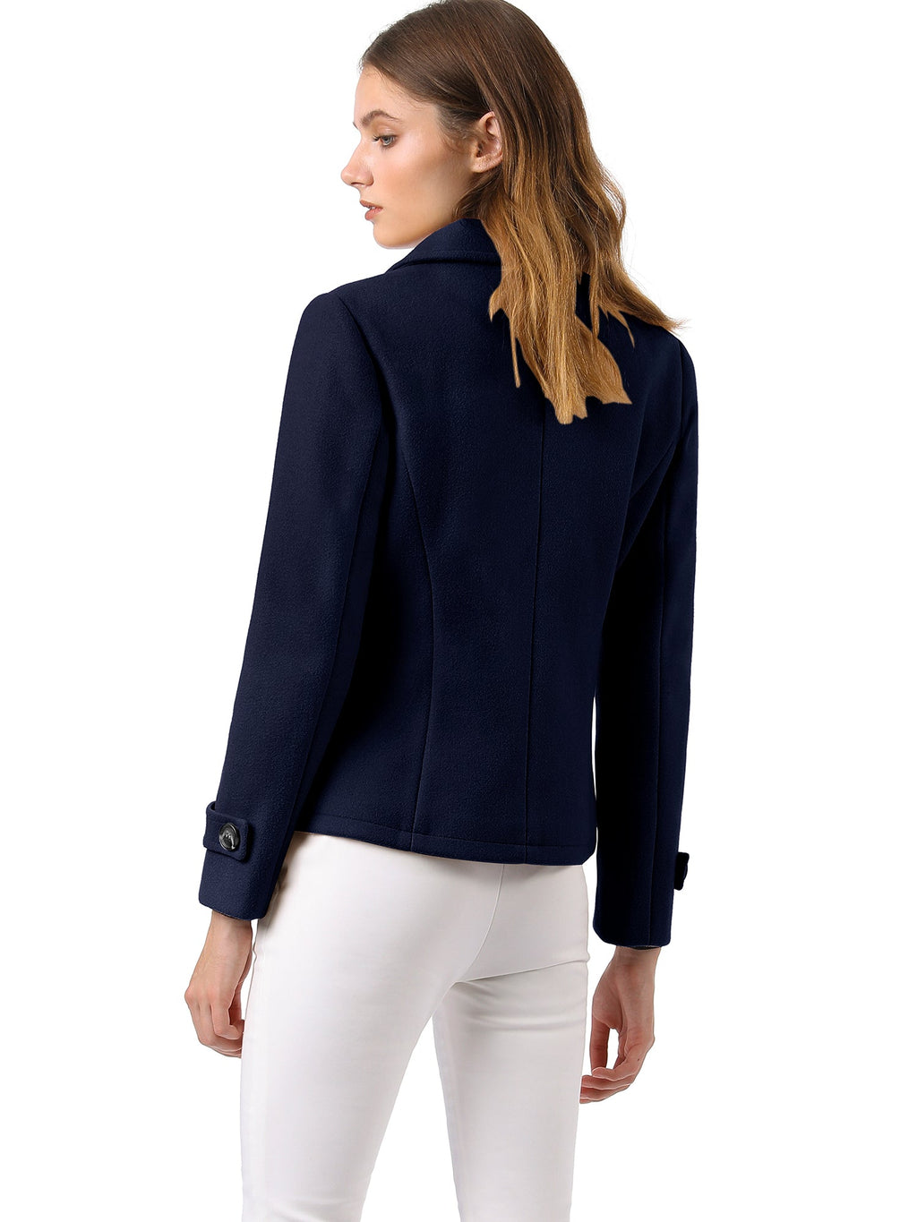 Button Cuff Double-Breasted Overcoat