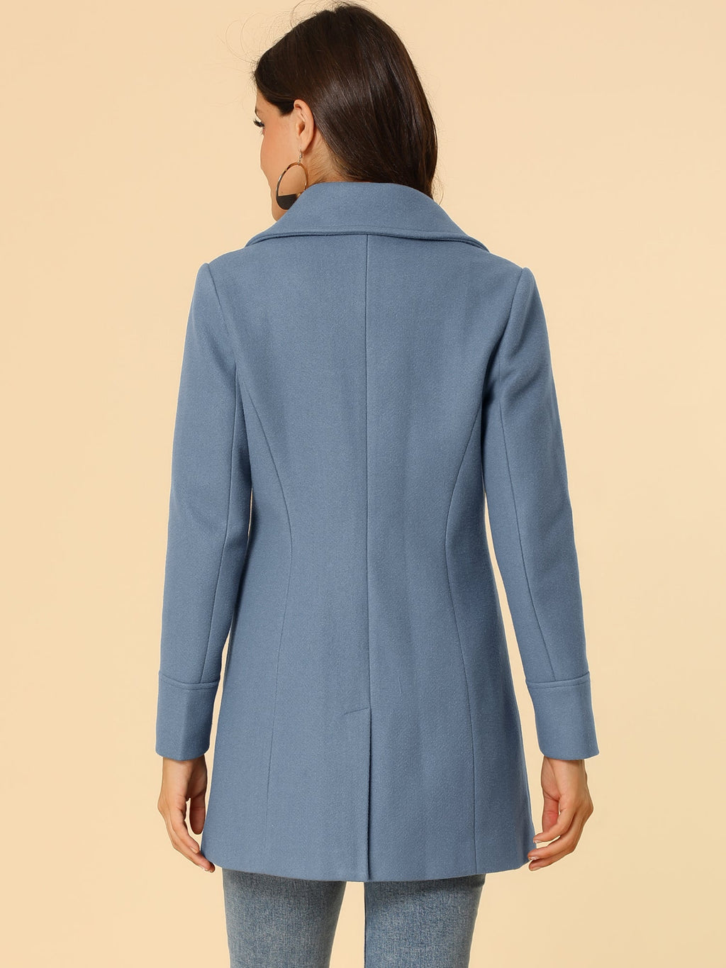 Curved Waist Vent Overcoat