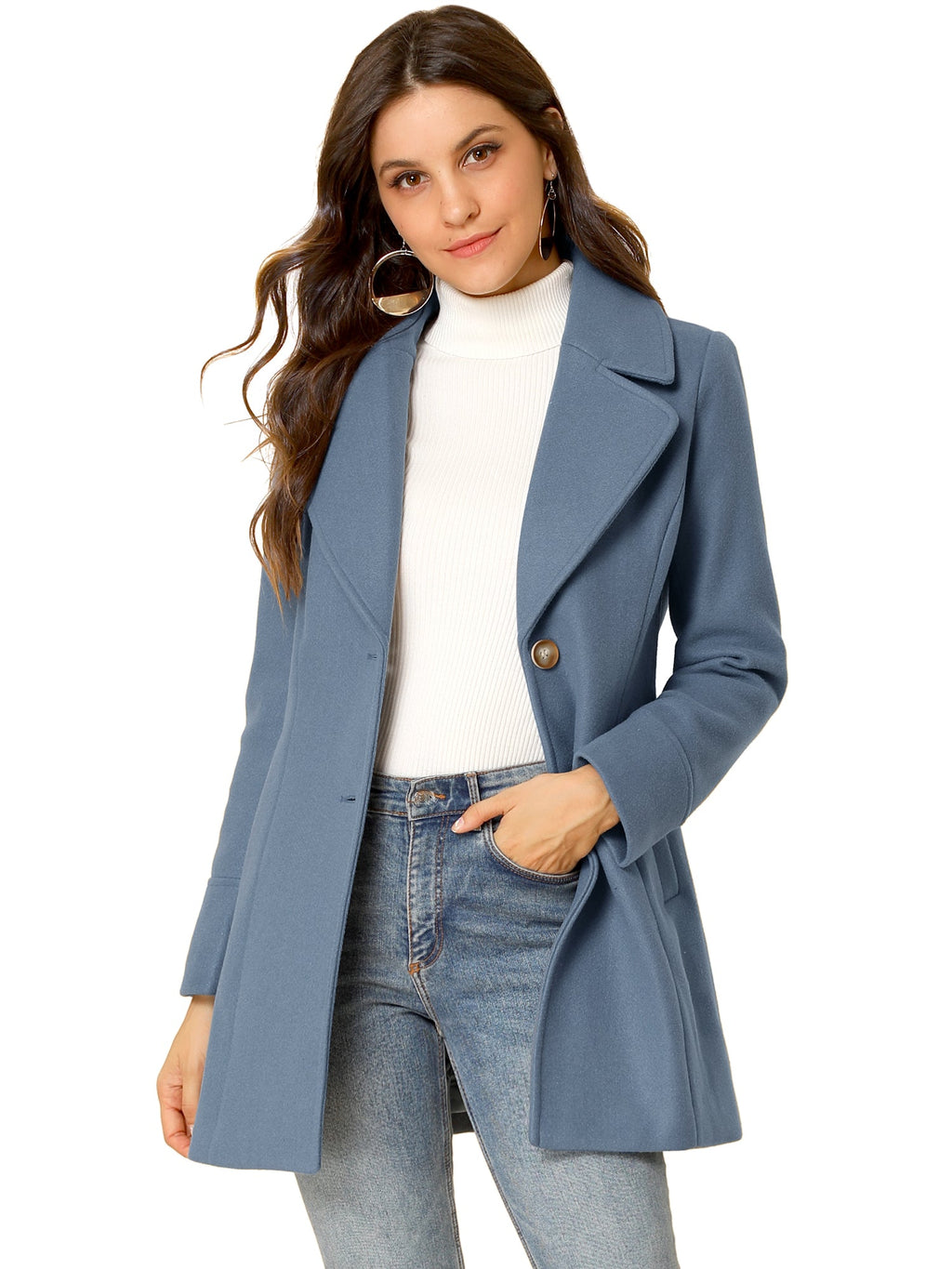 Curved Waist Vent Overcoat