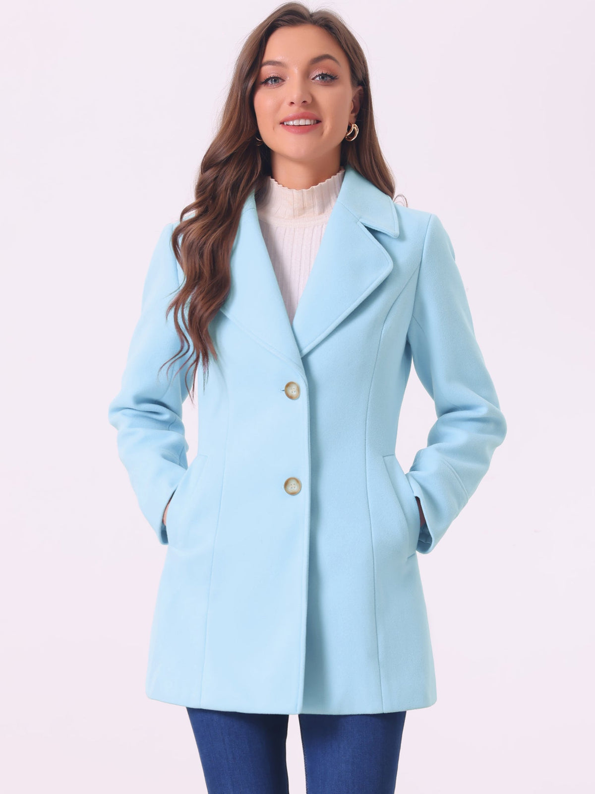 Curved Waist Vent Overcoat