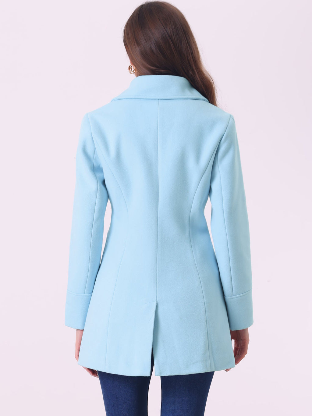 Curved Waist Vent Overcoat