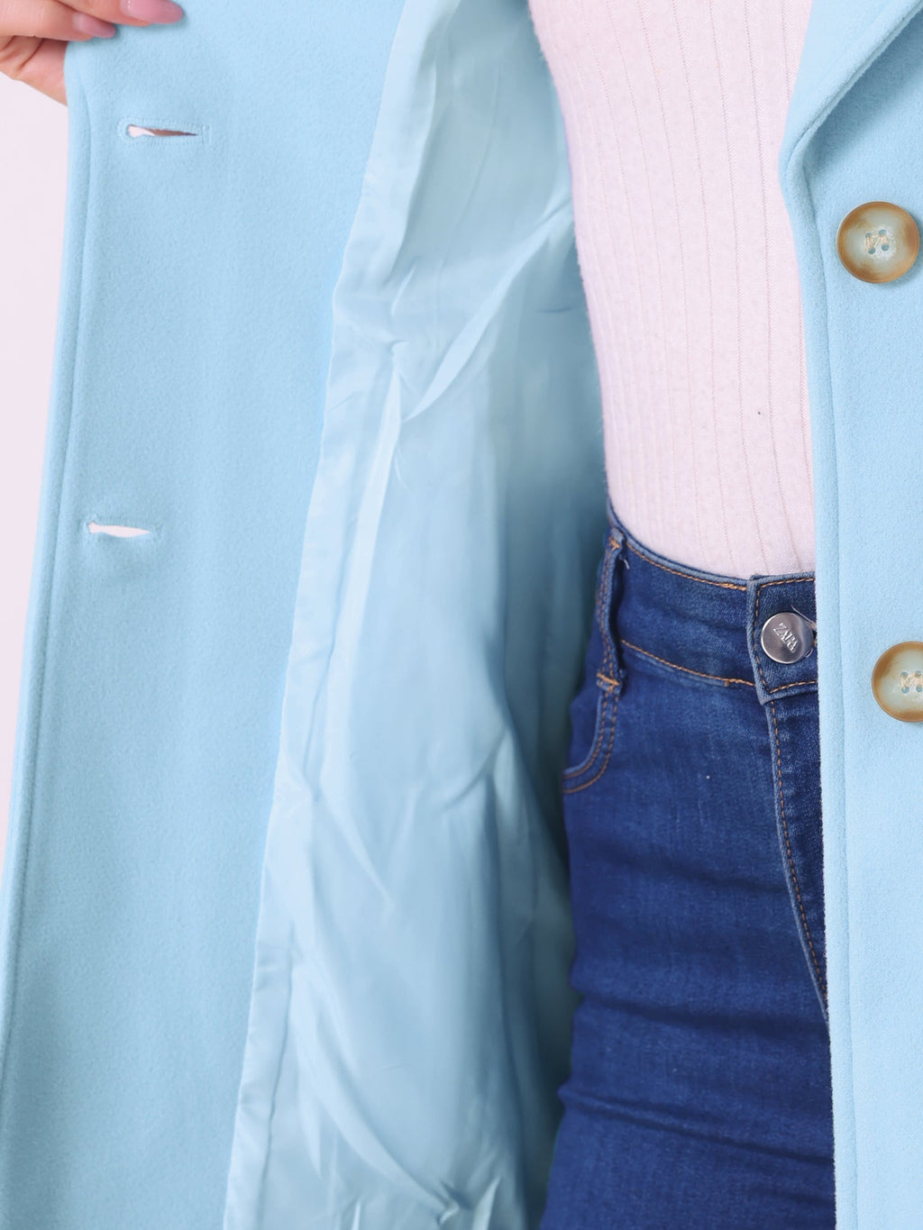 Curved Waist Vent Overcoat
