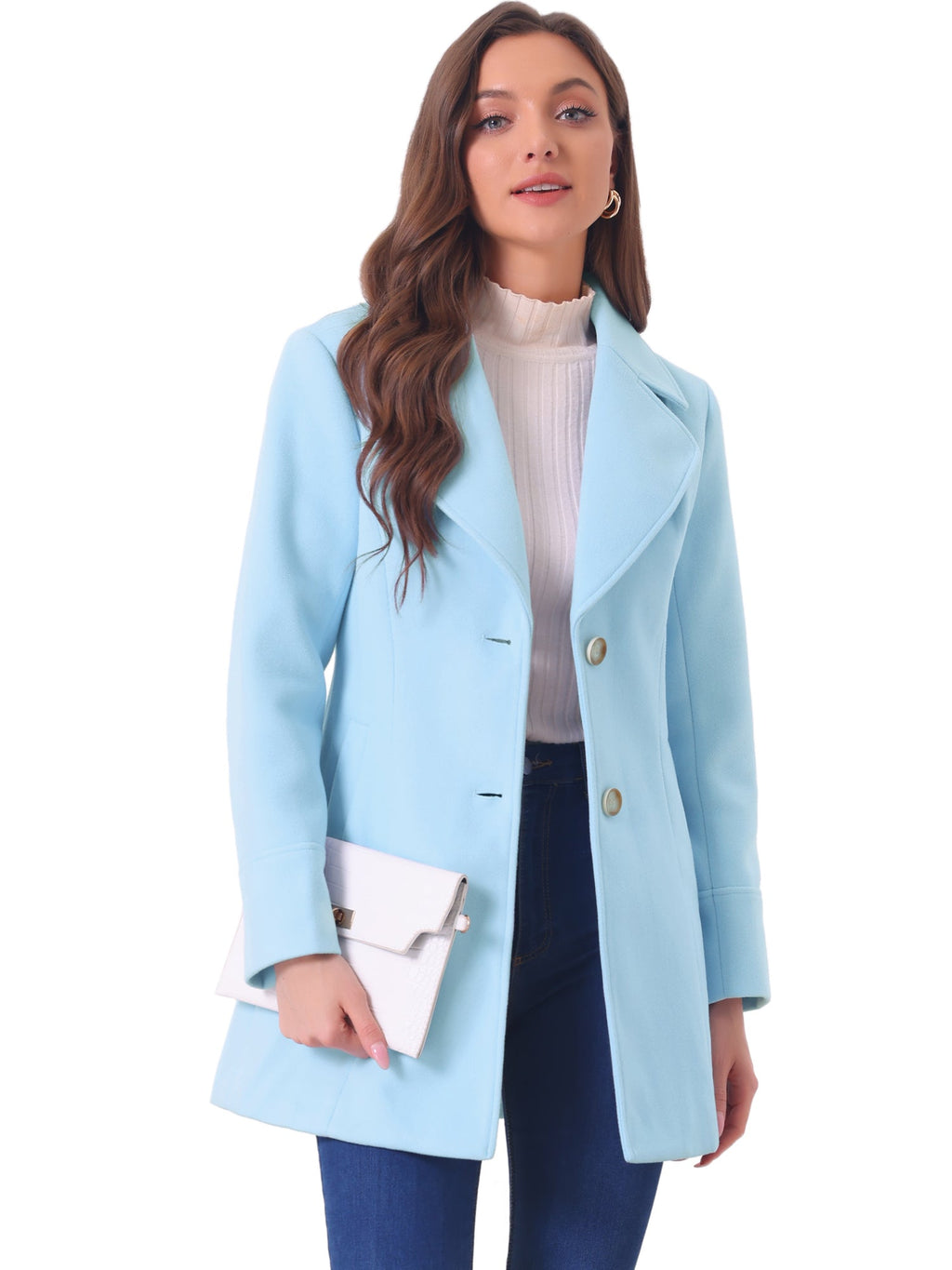 Curved Waist Vent Overcoat