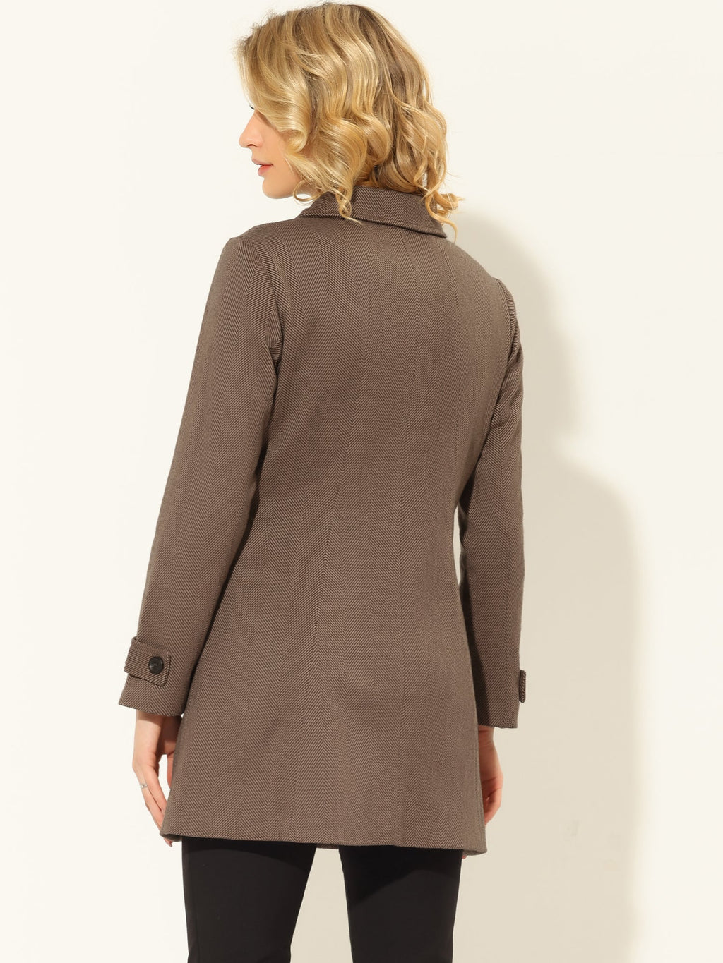 Slim-Profile Striped Overcoat
