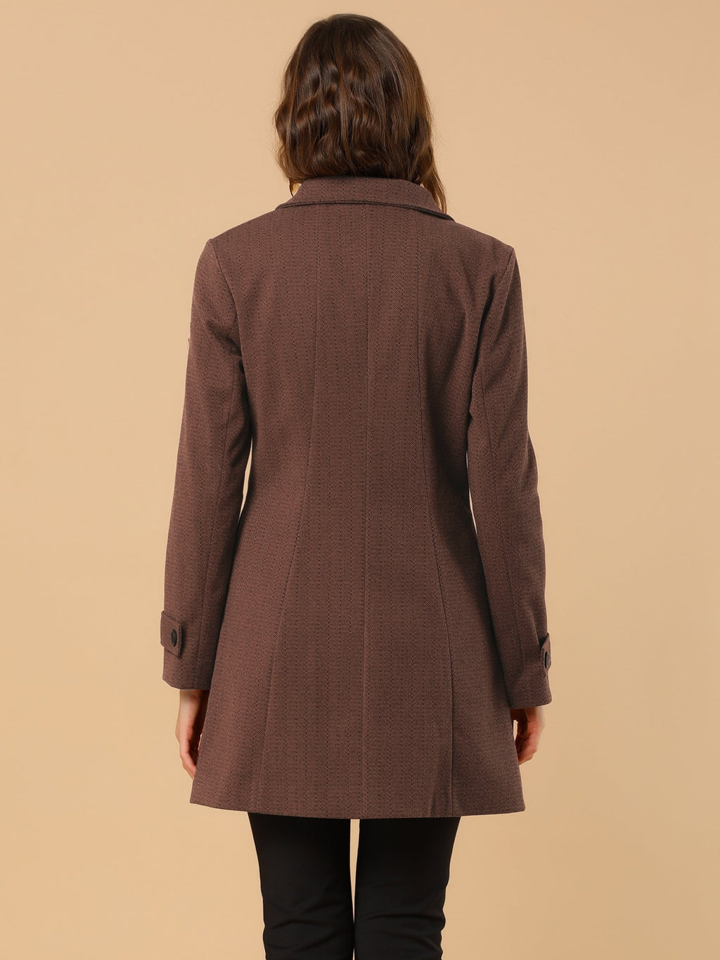 Slim-Profile Striped Overcoat