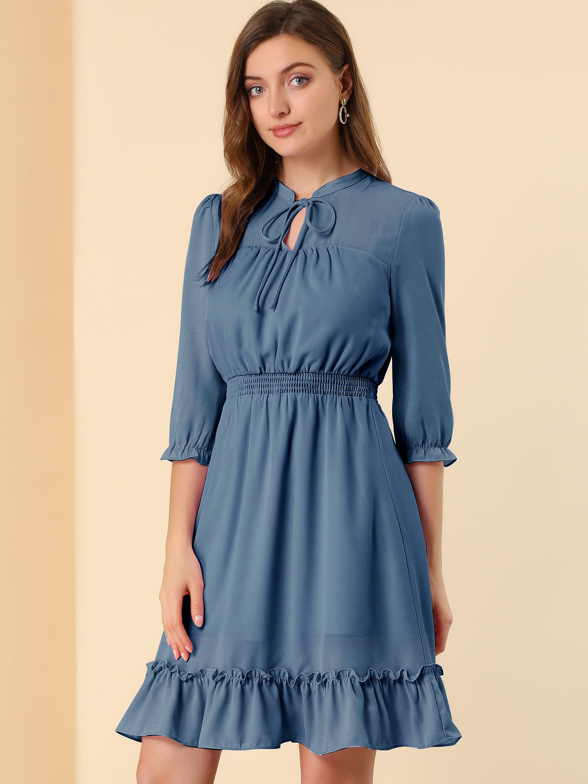 Smocked Layered Ruffle Dress