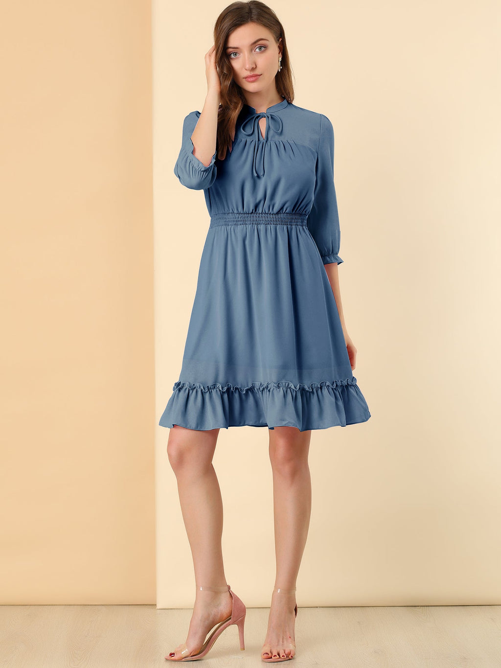Smocked Layered Ruffle Dress