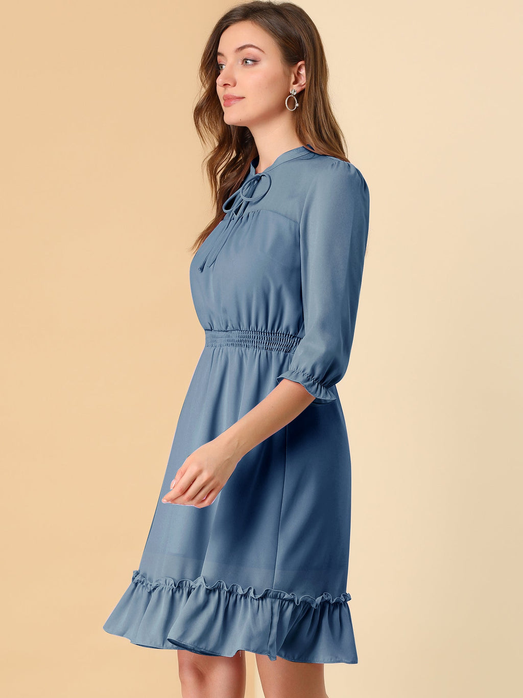 Smocked Layered Ruffle Dress