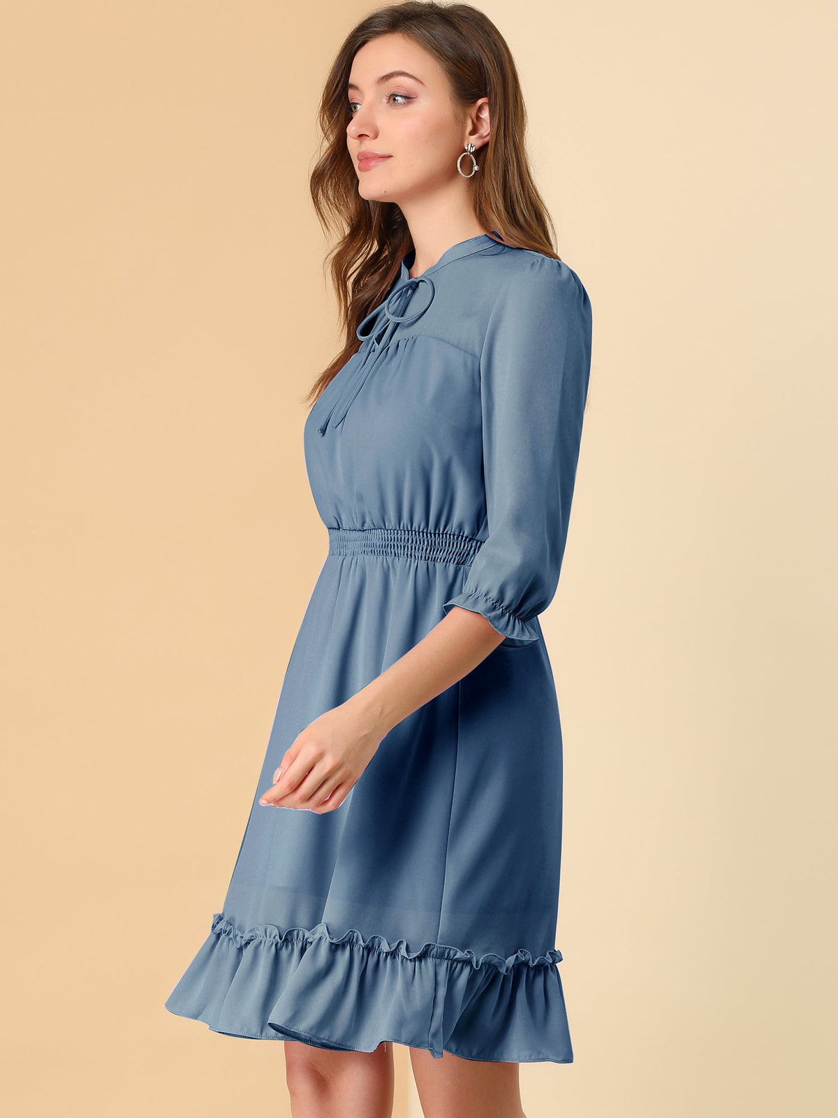 Smocked Layered Ruffle Dress