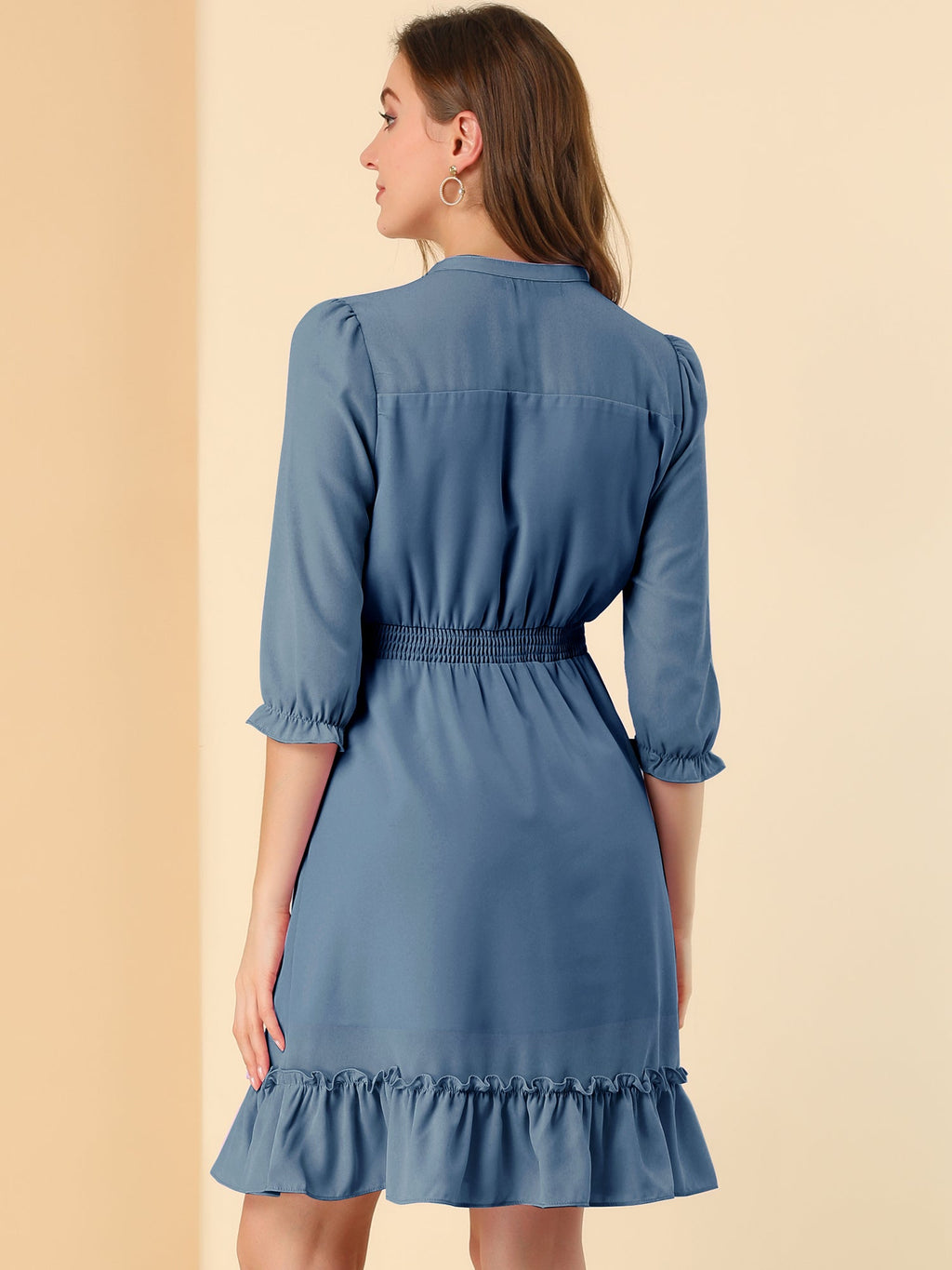 Smocked Layered Ruffle Dress