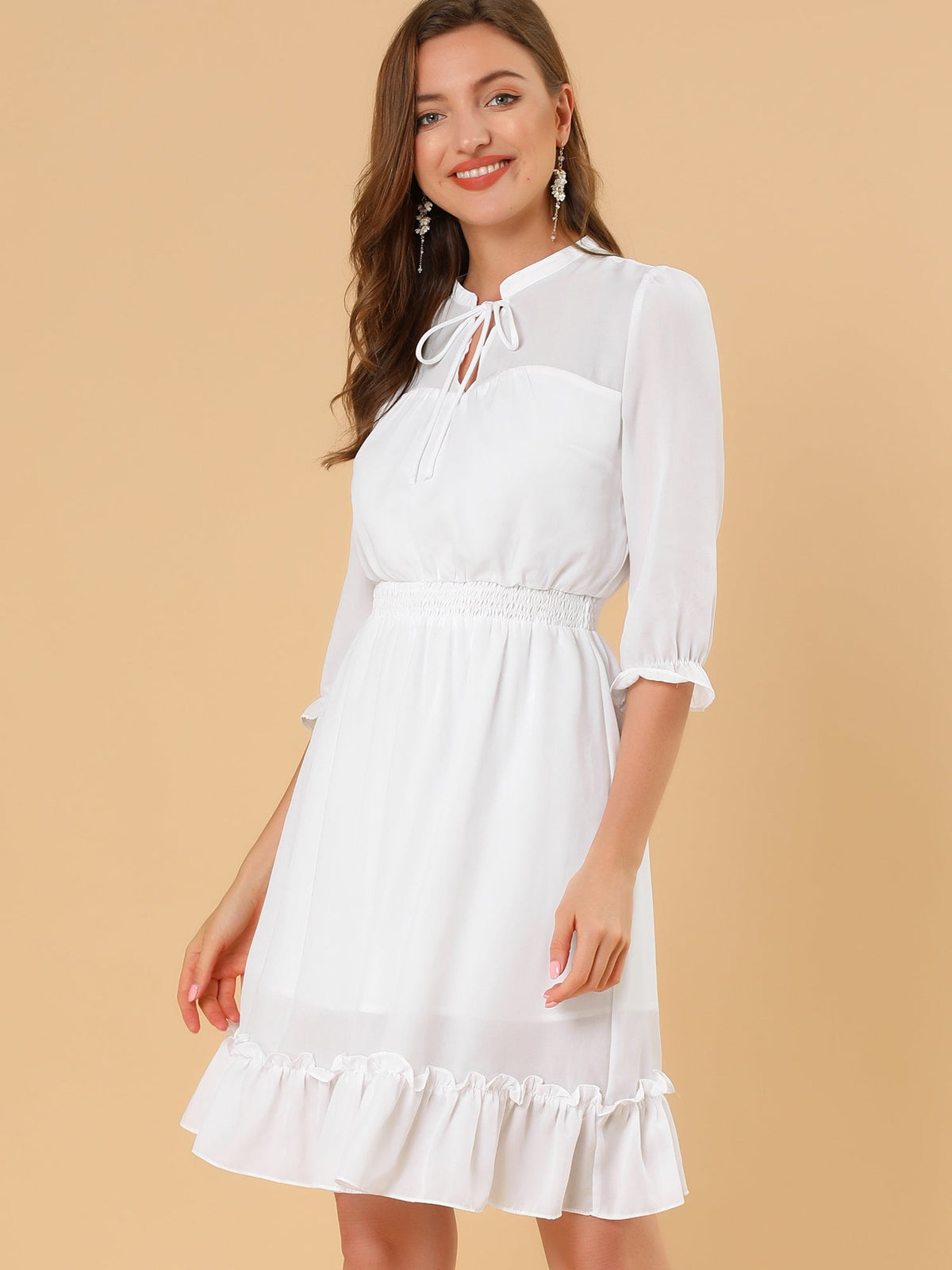 Smocked Layered Ruffle Dress