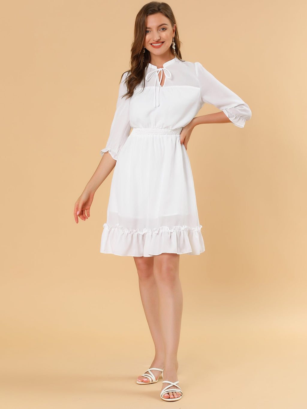 Smocked Layered Ruffle Dress