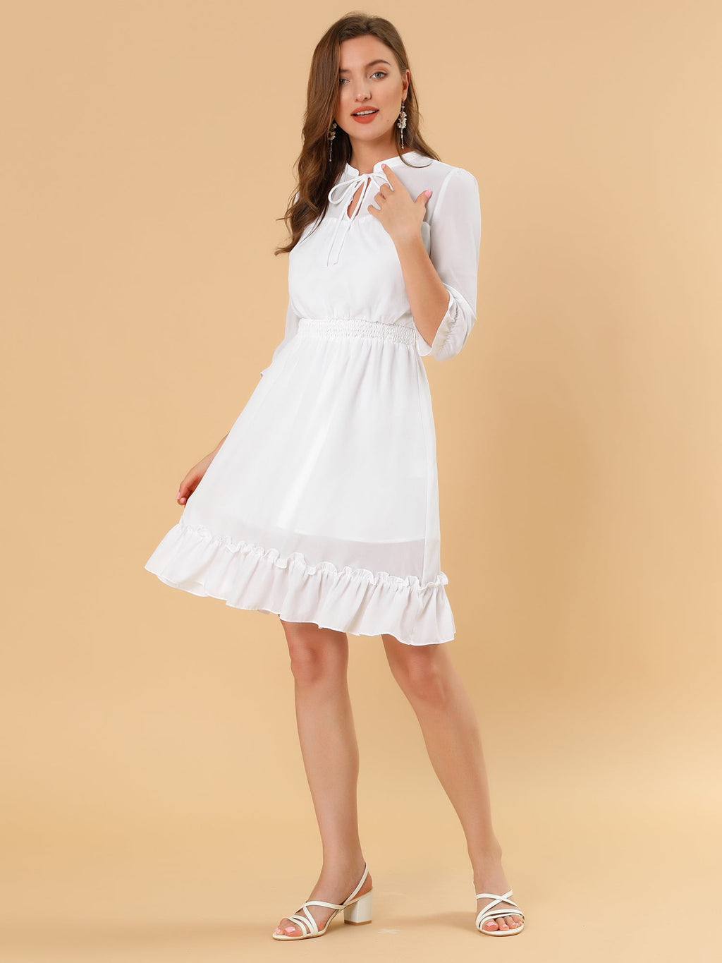 Smocked Layered Ruffle Dress