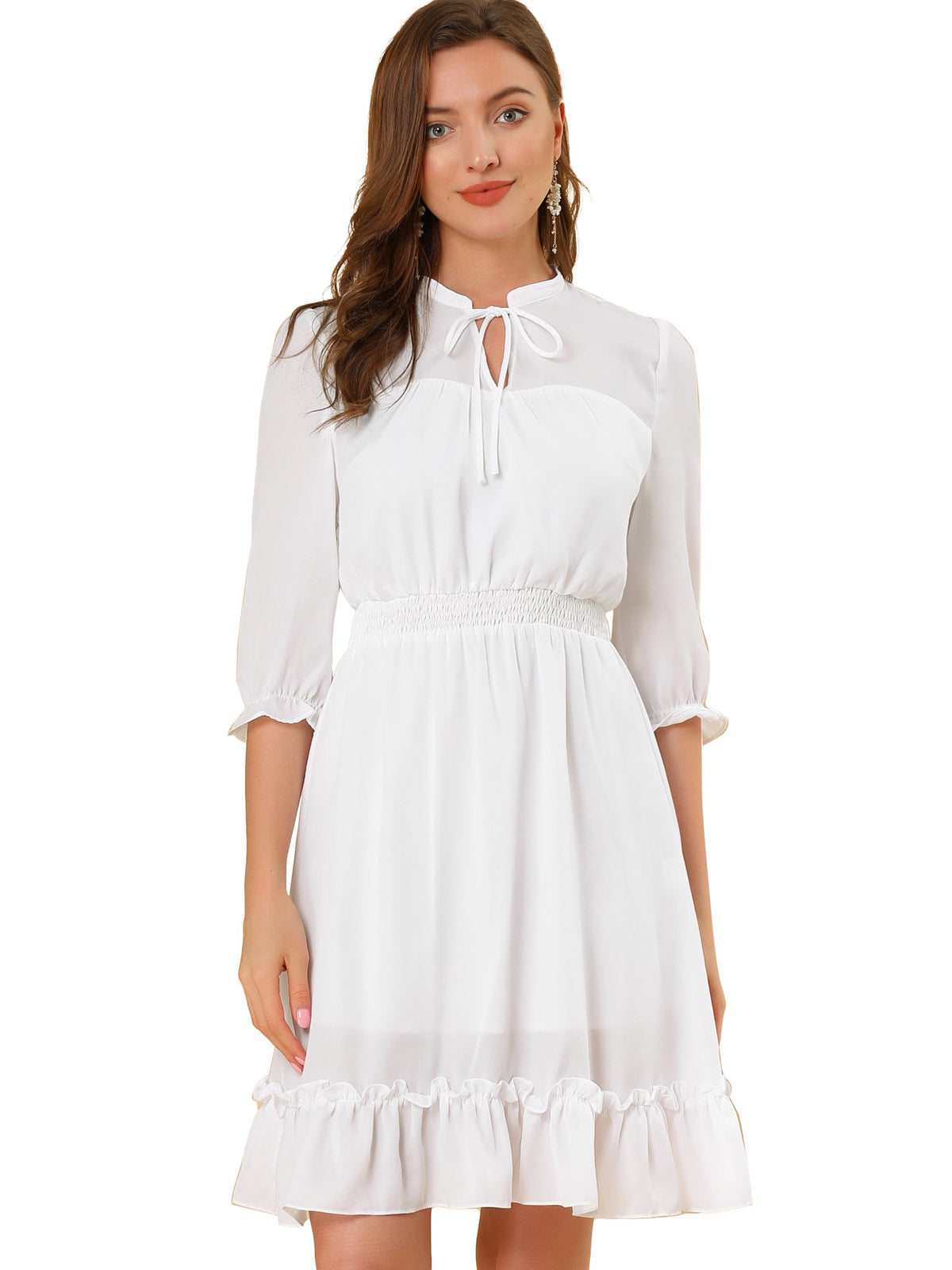Smocked Layered Ruffle Dress