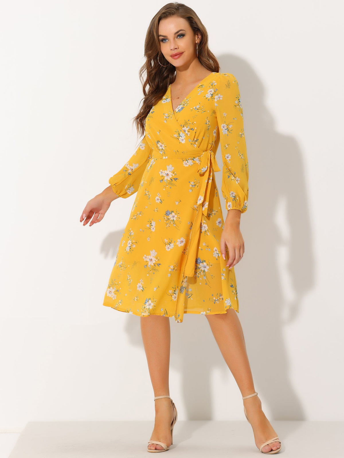 Tie Closure Sheer Long Dress